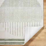 Enso3 Machine Washable Modern Shaggy Grass Green Rug