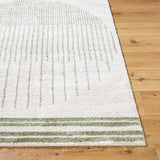 Enso3 Machine Washable Modern Shaggy Grass Green Rug