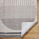 Enso3 Machine Washable Modern Shaggy Charcoal Rug