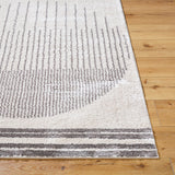 Enso3 Machine Washable Modern Shaggy Charcoal Rug