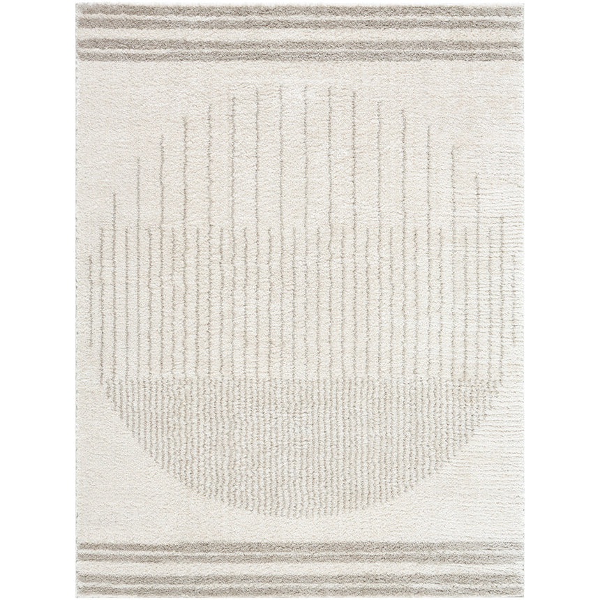 Enso3 Machine Washable Modern Shaggy Medium Grey Rug
