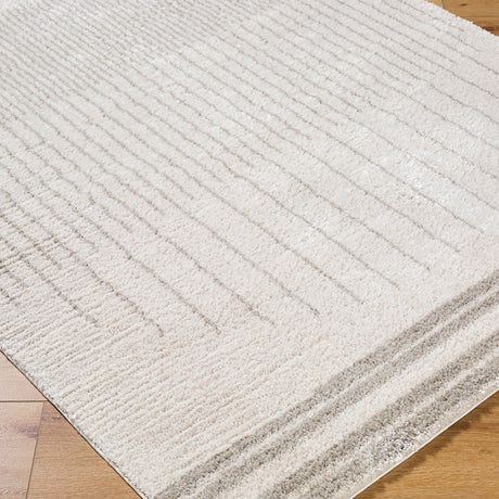 Enso3 Machine Washable Modern Shaggy Medium Grey Rug - Image 6