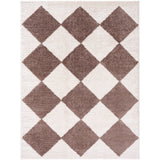 Deline Machine Washable Modern Shaggy Dark Brown Rug - Image 1