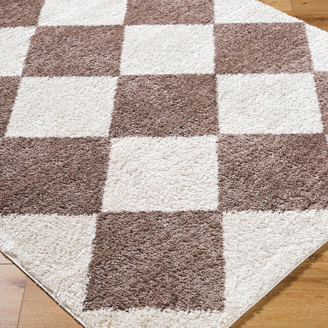 Deline Machine Washable Modern Shaggy Dark Brown Rug - Image 6