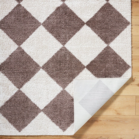 Deline Machine Washable Modern Shaggy Dark Brown Rug - Image 4