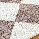 Deline Machine Washable Modern Shaggy Dark Brown Rug - Image 3