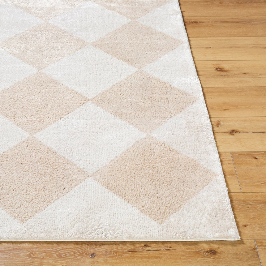 Deline Machine Washable Modern Shaggy Beige Rug - Image 5