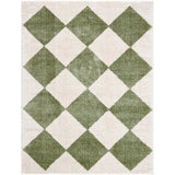 Deline Machine Washable Modern Shaggy Grass Green Rug - Image 1