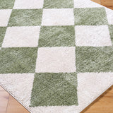 Deline Machine Washable Modern Shaggy Grass Green Rug - Image 6