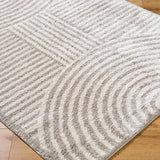 Pauline Machine Washable Modern Shaggy Medium Grey Rug