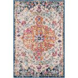 Lou Vintage Oriental Boho Saffron/Navy Rug