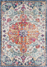 Lou Vintage Oriental Boho Saffron/Navy Rug