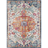 Lou Vintage Oriental Boho Saffron/Navy Rug