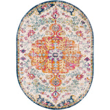 Lou Vintage Oriental Boho Saffron/Navy Rug