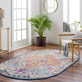 Lou Vintage Oriental Boho Saffron/Navy Rug