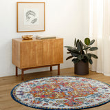 Lou Vintage Oriental Boho Saffron/Navy Rug