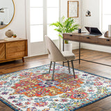 Lou Vintage Oriental Boho Saffron/Navy Rug