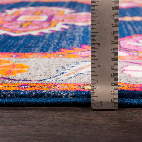 Ellington Vintage Oriental Boho Navy/Gray Rug - Image 7