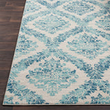 Malti Vintage Oriental Boho Teal Rug