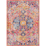 Lou Vintage Oriental Boho Orange/Dark Blue Rug