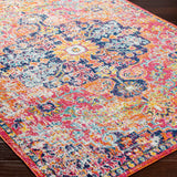 Lou Vintage Oriental Boho Orange/Dark Blue Rug