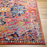 Lou Vintage Oriental Boho Orange/Dark Blue Rug