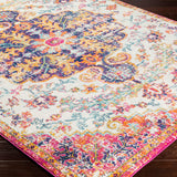 Lou Vintage Oriental Boho Neon Pink Rug