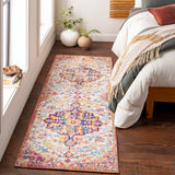 Lou Vintage Oriental Boho Neon Pink Rug