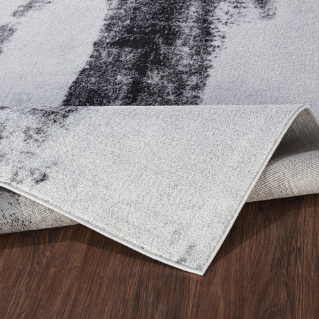 Daisy Abstract Modern Marble Grey Rug - Image 4