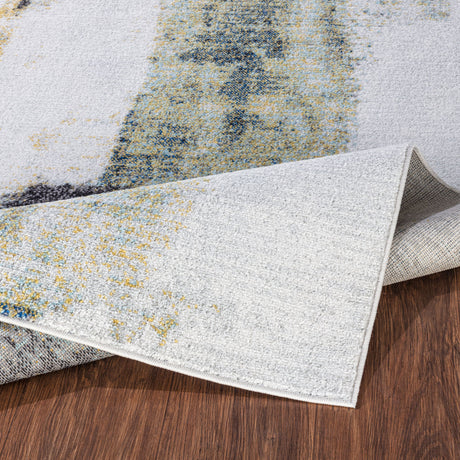 Daisy Abstract Modern Marble Yellow Rug - Image 4