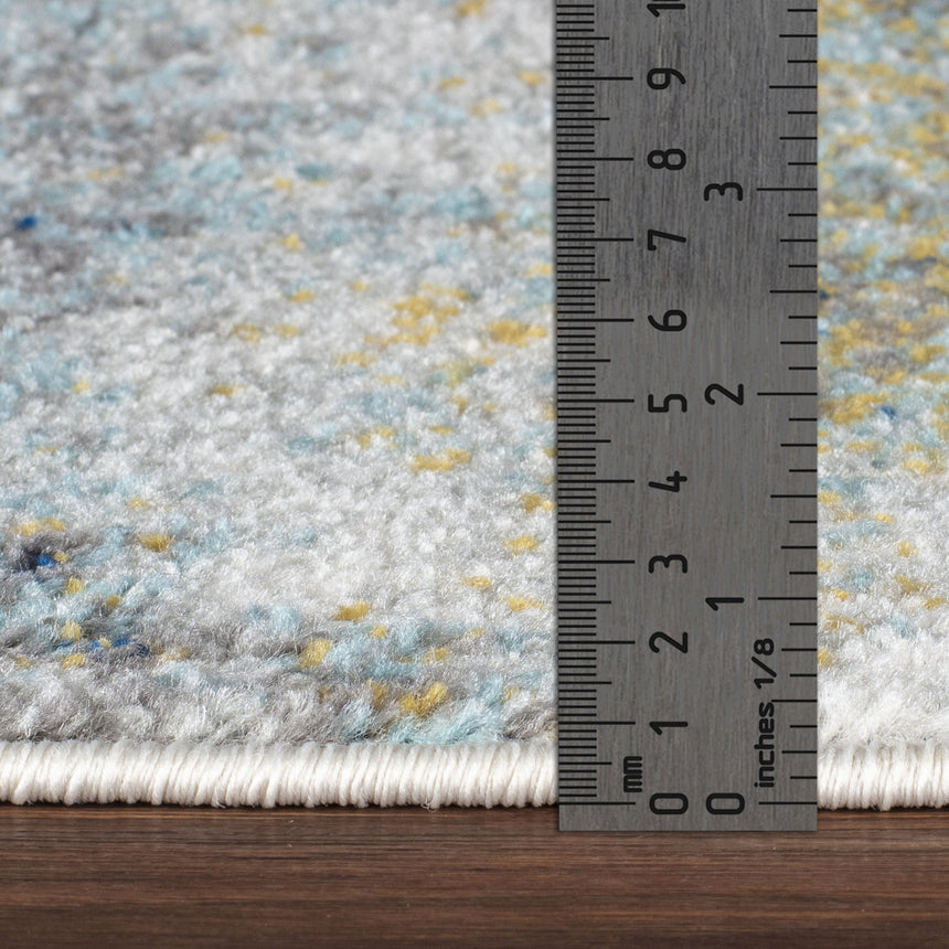 Daisy Abstract Modern Marble Yellow Rug - Image 7