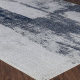 Daisy Abstract Modern Marble Blue Rug - Image 6