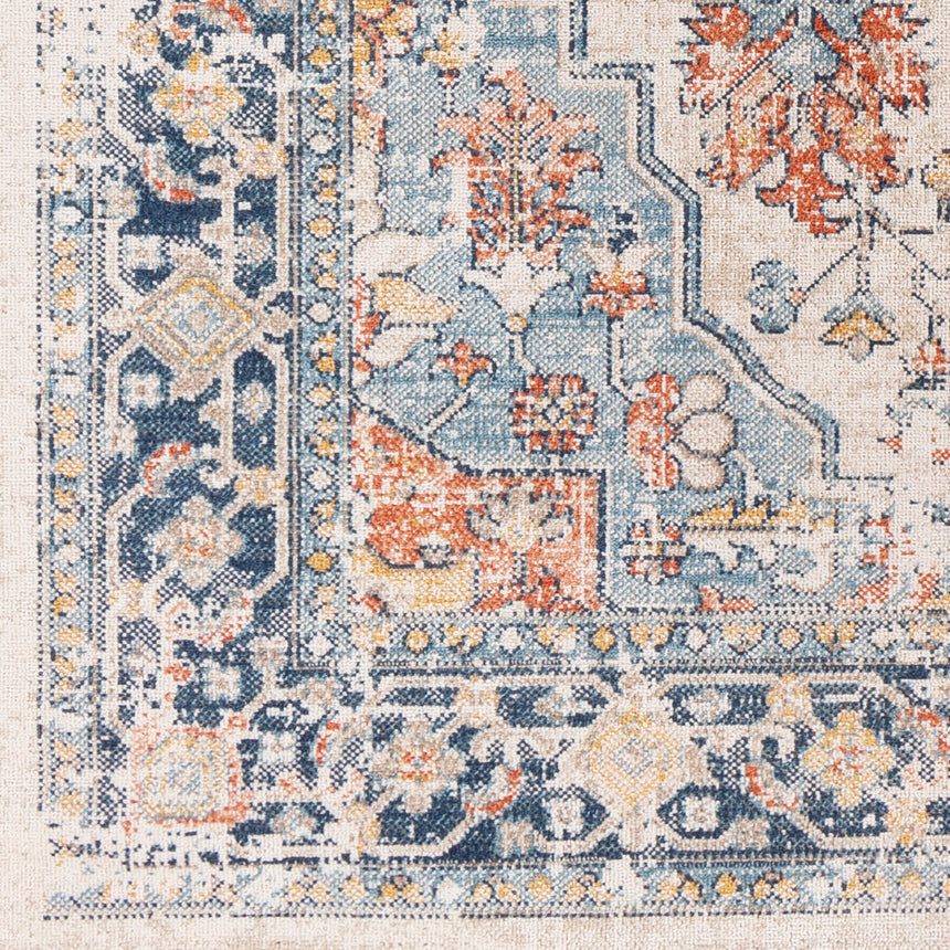 Selma In- & Outdoor Oriental Boho Dark Blue Rug