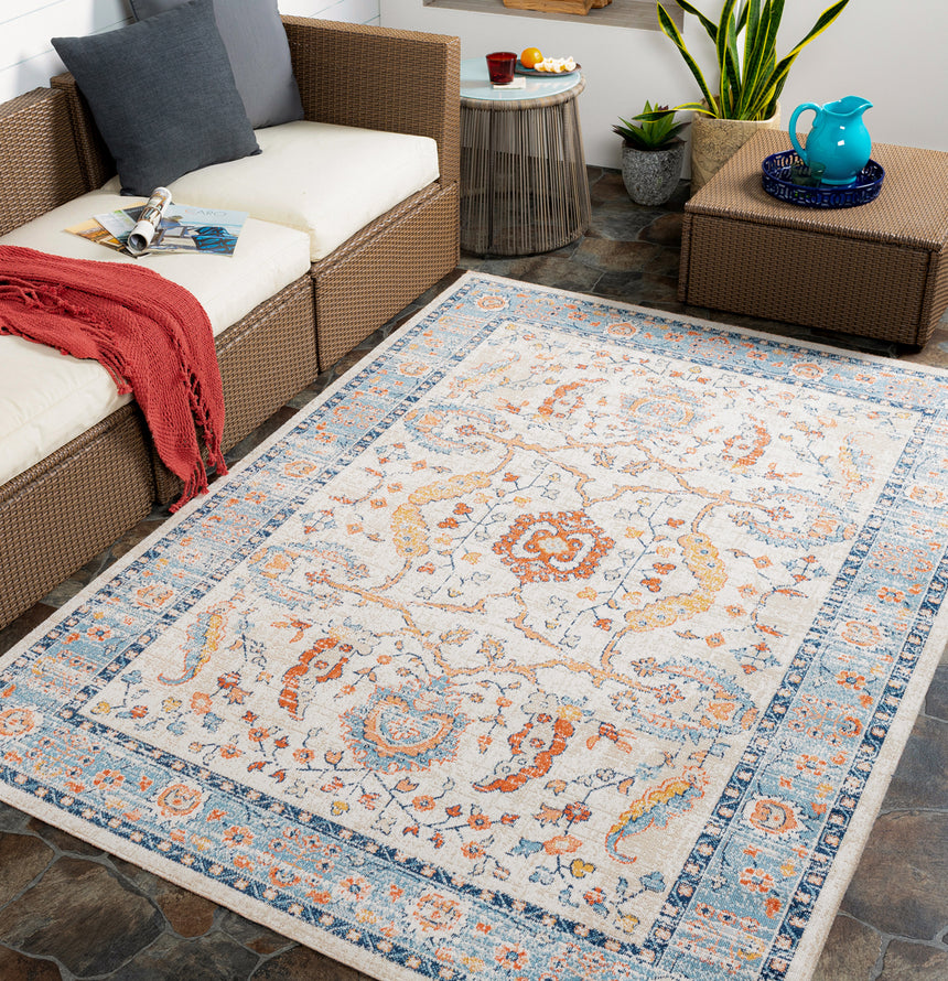 Galilea In- & Outdoor Oriental Boho Burnt Orange Rug