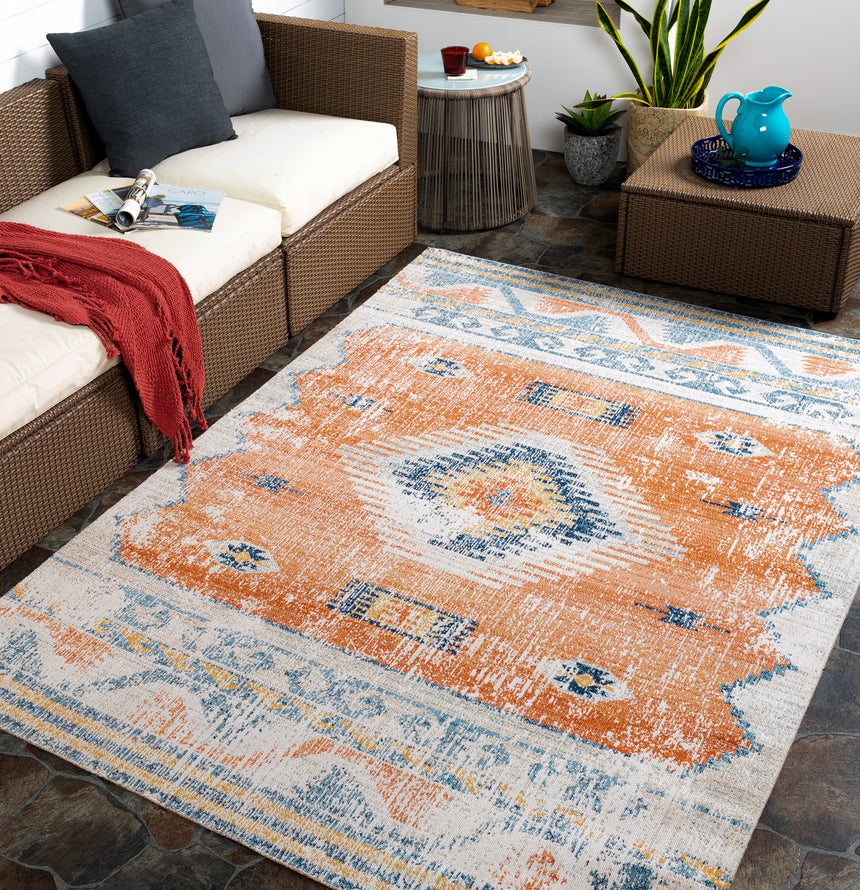 Nawel In- & Outdoor Global Burnt Orange Rug