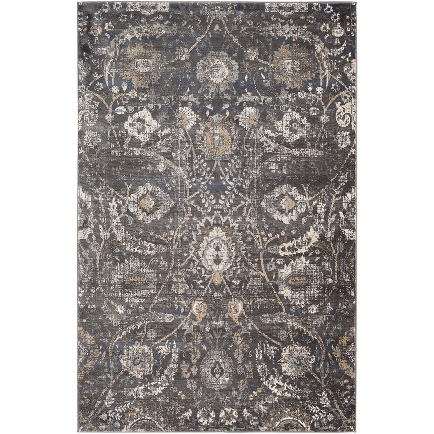 Aarya Vintage Oriental Boho Black Rug