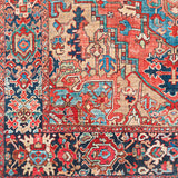 Viorica Vintage Oriental Boho Bright Red/Navy/Wheat/Ice Blue/Grass Rug - Image 8