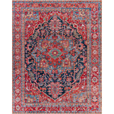 Loredana Vintage Oriental Boho Bright Red Rug