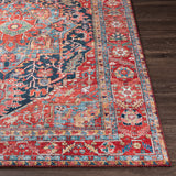Loredana Vintage Oriental Boho Bright Red Rug