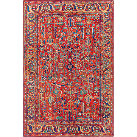 Doina Vintage Oriental Boho Sky Burnt Orange Rug - Image 1