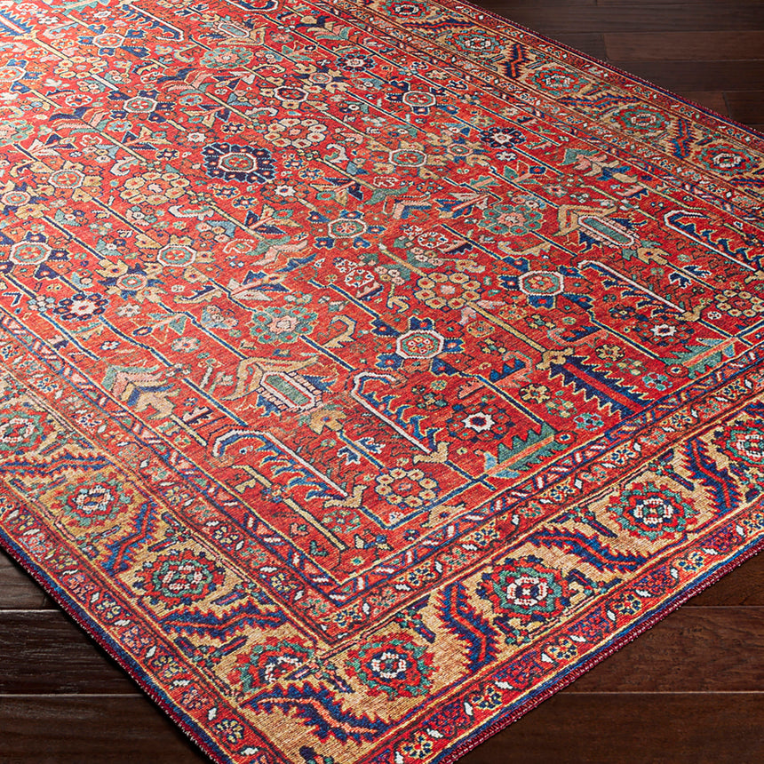 Doina Vintage Oriental Boho Sky Burnt Orange Rug - Image 6