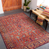 Doina Vintage Oriental Boho Sky Burnt Orange Rug - Image 2