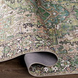 Viorica Vintage Oriental Boho Dark Green Rug - Image 4