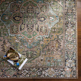 Viorica Vintage Oriental Boho Dark Green Rug - Image 8