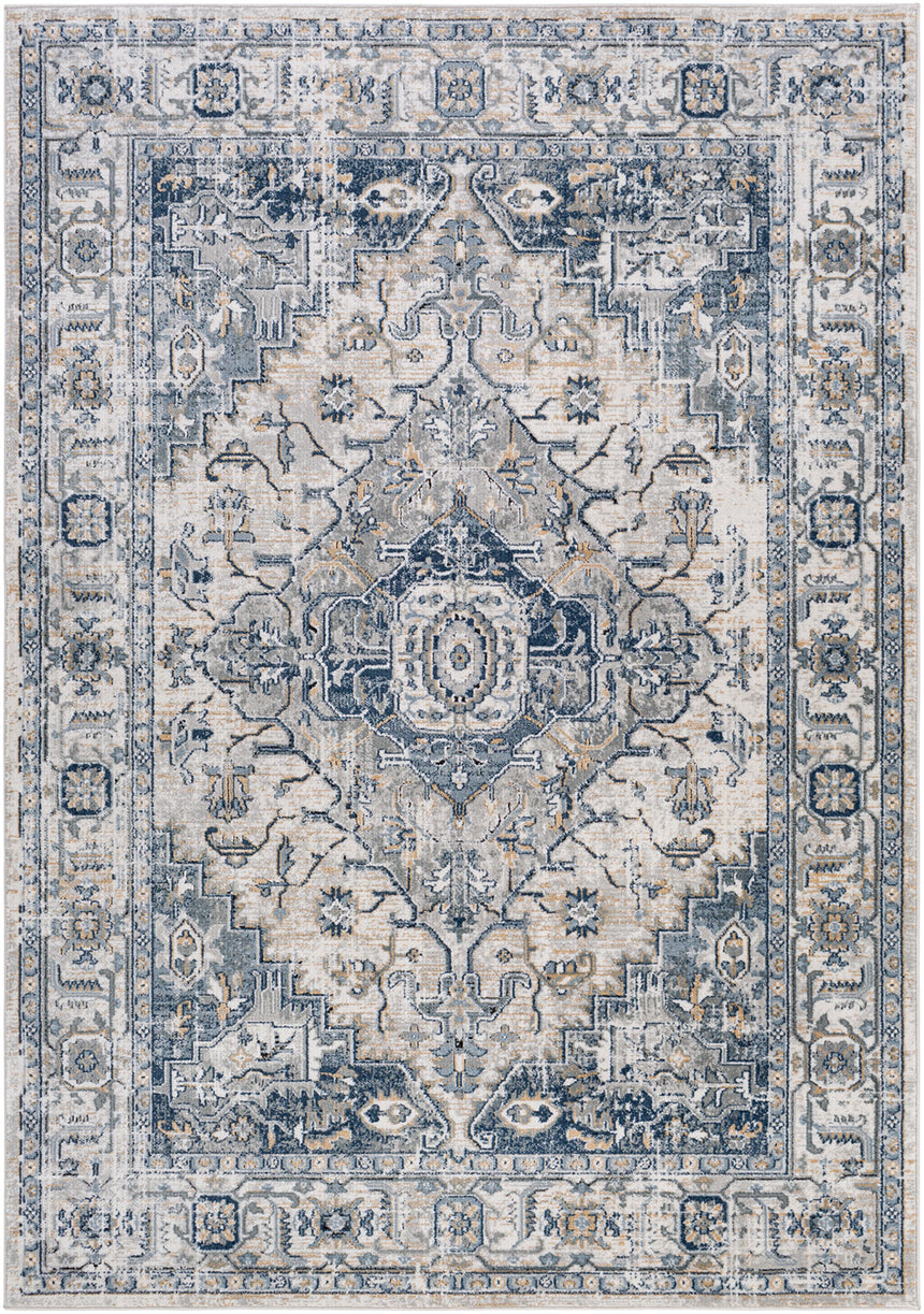 Dalila Vintage Oriental Boho Dark Blue Rug - Image 1