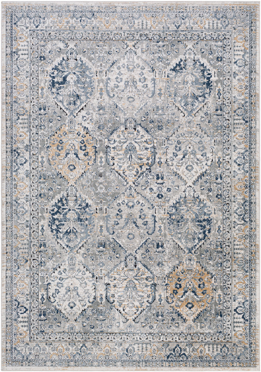 Camila Vintage Oriental Boho Light Grey Rug