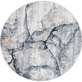 Lyna Abstract Modern Marble Ivory Grey Rug