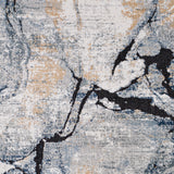 Lyna Abstract Modern Marble Ivory Grey Rug