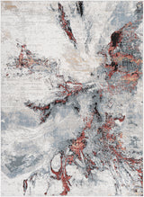 Emma Abstract Modern Marble Medium Grey Rug - Image 1