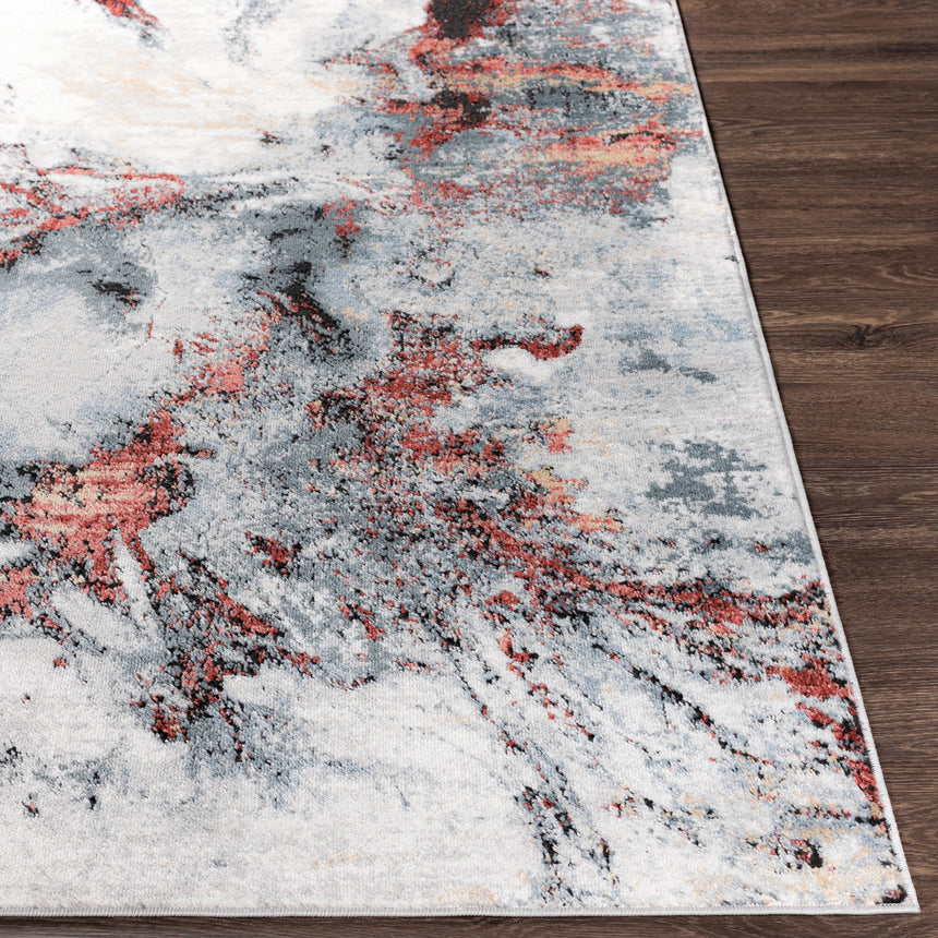 Emma Abstract Modern Marble Medium Grey Rug - Image 5